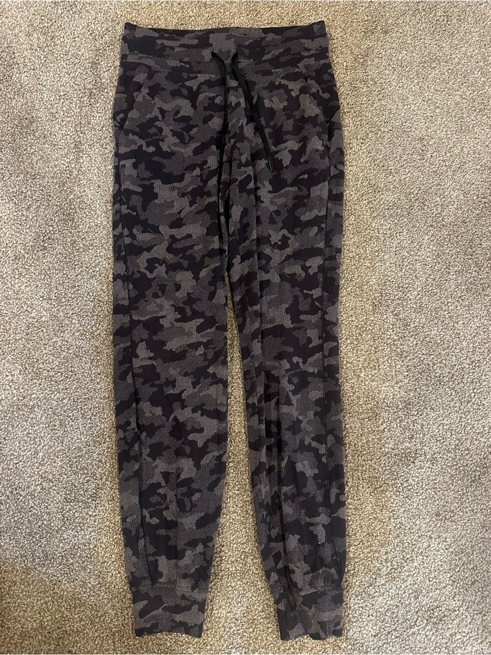 lululemon athletica Black and Charcoal Camouflage Joggers